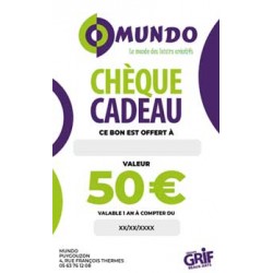 Chèque cadeaux Mundo 50